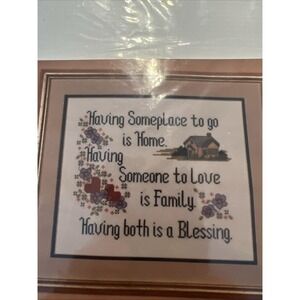 Kappie Originals Having Someplace Home Family Love Counted Cross Stitch Pattern